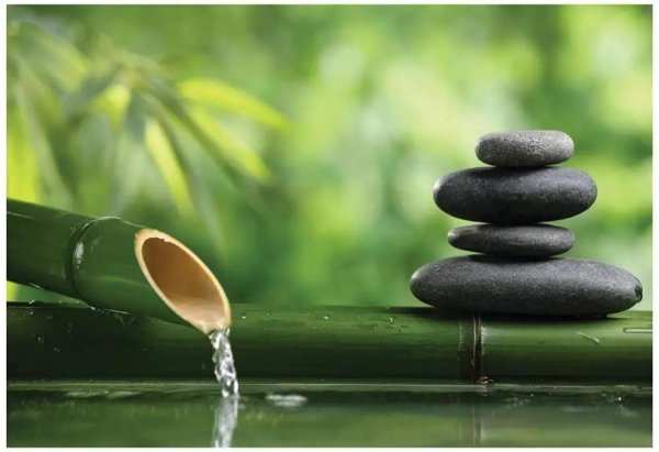 bamboo water fountain healing