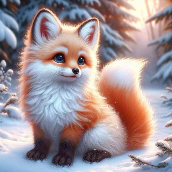 пушистые лисята