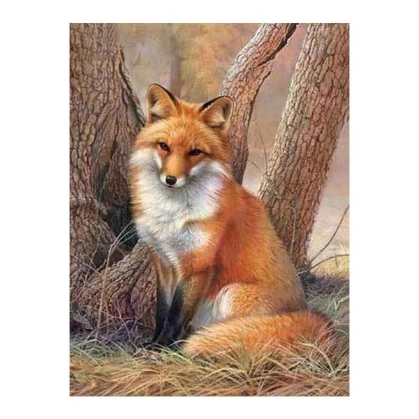 вышивка лиса