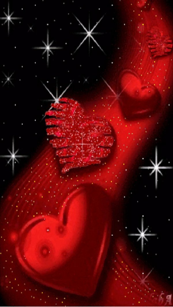 гифы с сердечками и поцелуйчиками