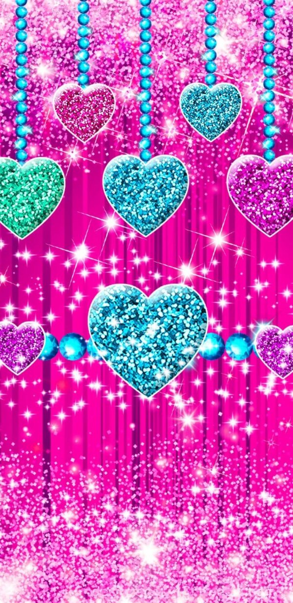 сердечки блестяшки