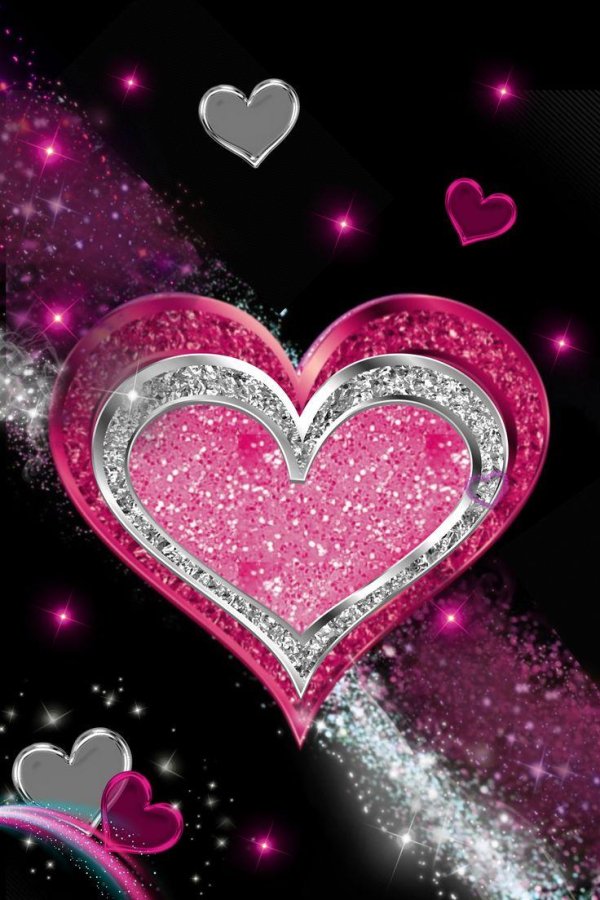 сердечко блестящее