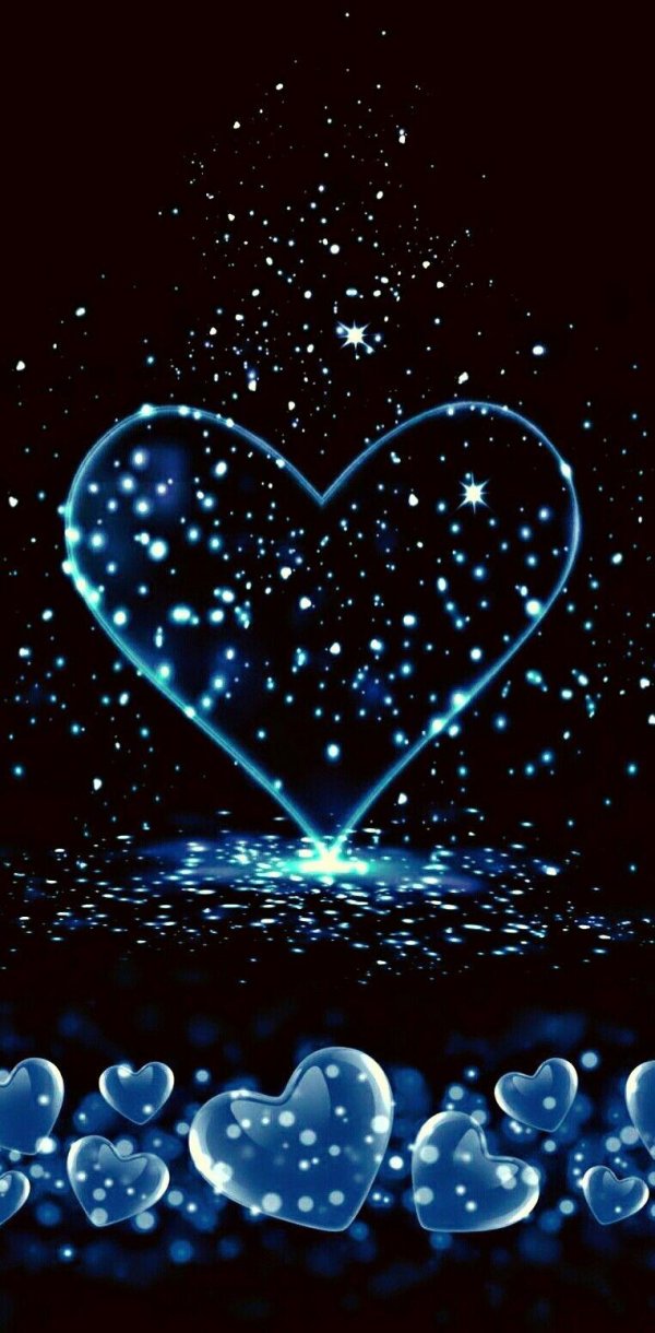 голубые сердца