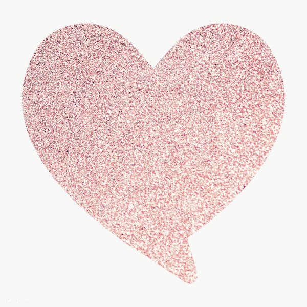 glitter heart