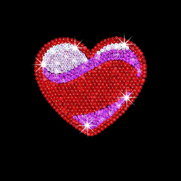 сердечко блестящее