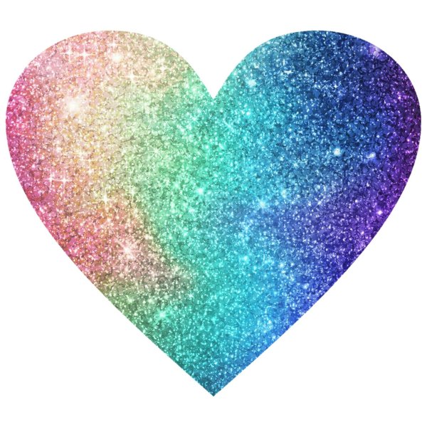 разноцветное сердечко