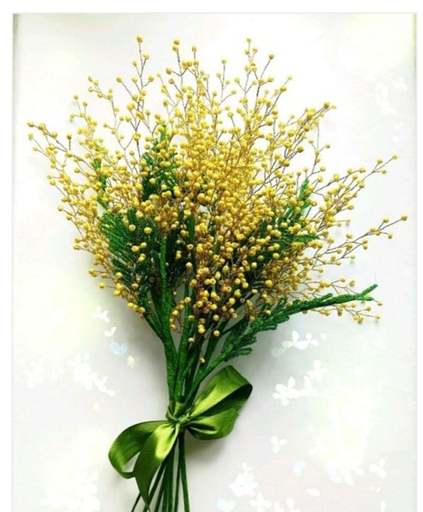 мастер класс ветка мимозы