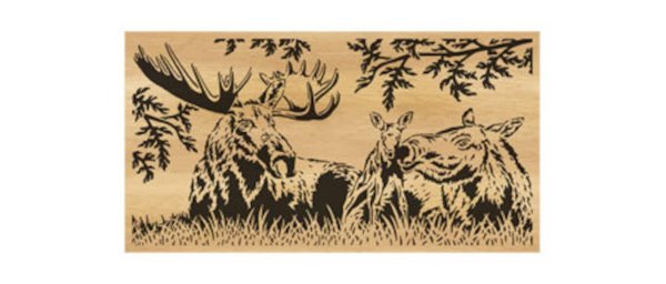 силуэтное выжигание по дереву