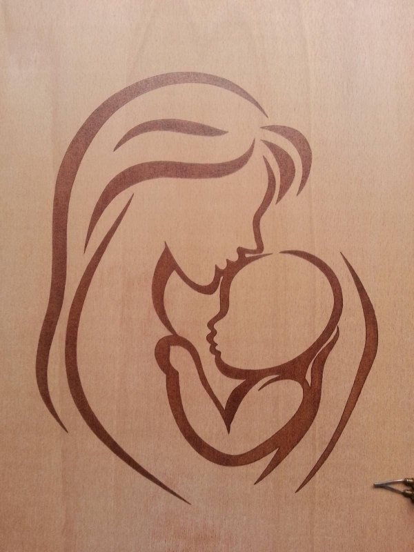 мать и дитя силуэт