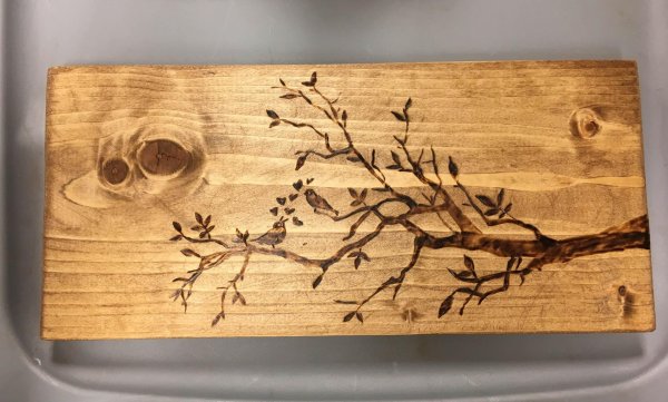 модульные картины выжженные на дереве