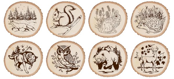 выжигание на спиле дерева