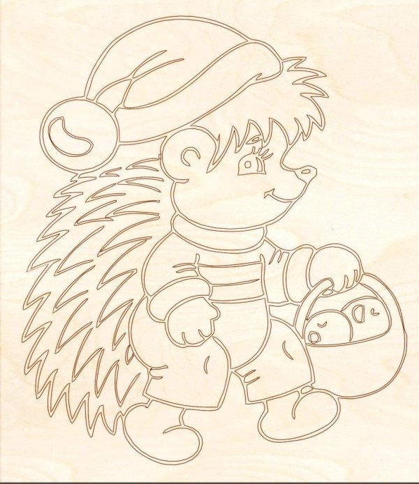 раскраска ежик