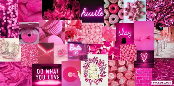 pink aesthetic коллаж