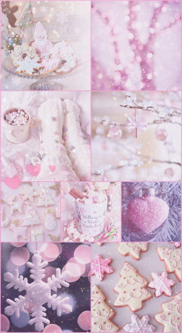 pink christmas aesthetic