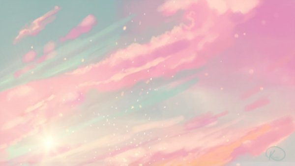 облака розовые