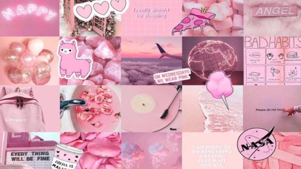 coquette pink collage aesthetic