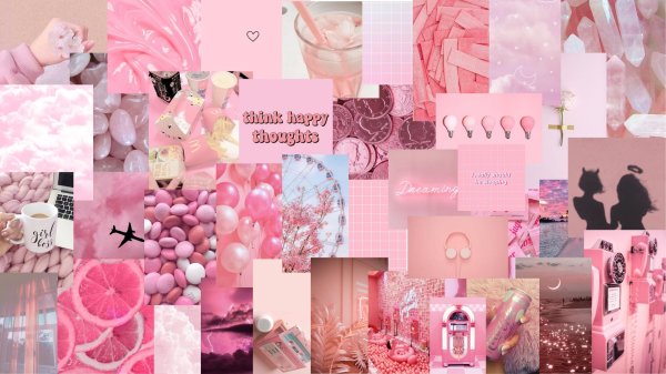розовый коллаж