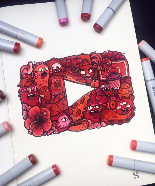 дудл арт vexx