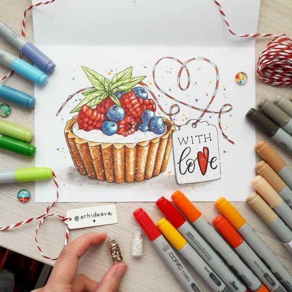 рисование маркерами для скетчинга