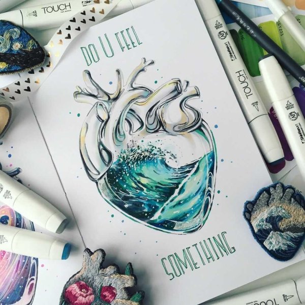 скетчи маркерами