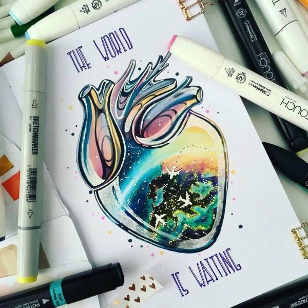 скетч маркеры рисунки