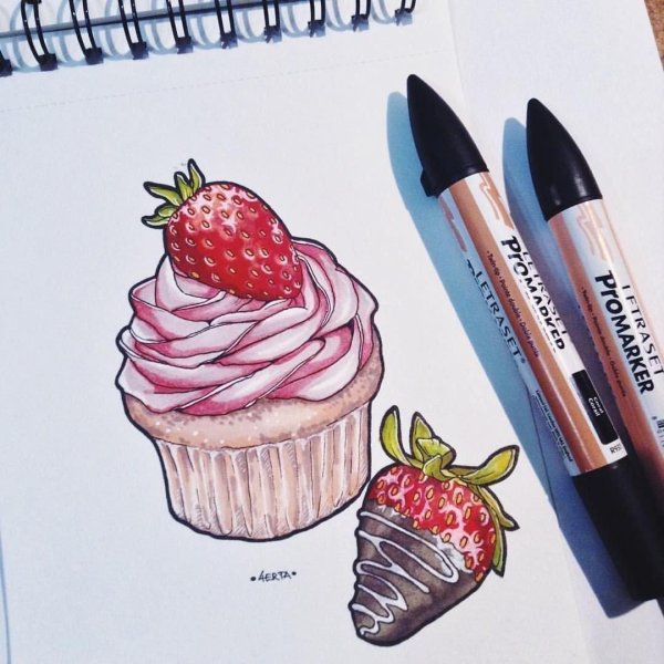 скетчинг маркерами лизы красновой