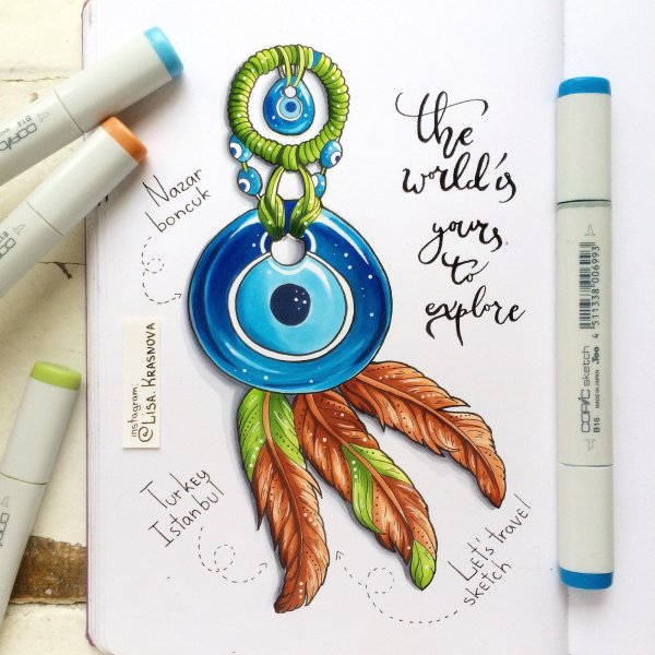 скетчи маркерами лиза краснова