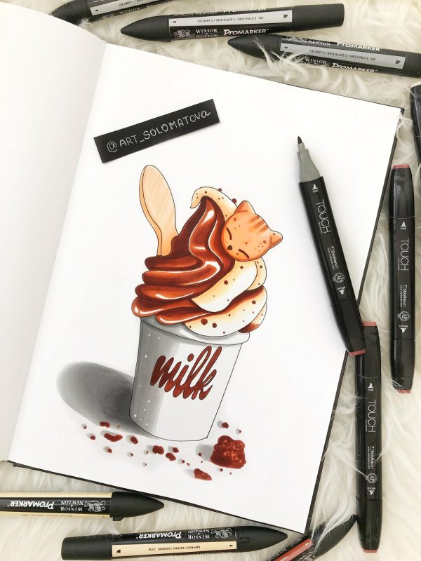 рисунки маркерами для скетчинга для начинающих легкие