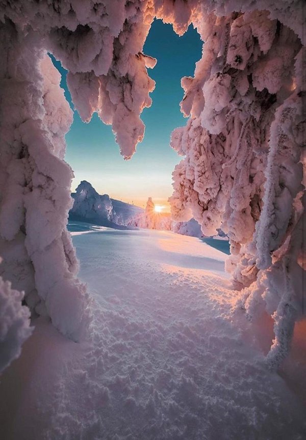 красивые зимние пейзажи