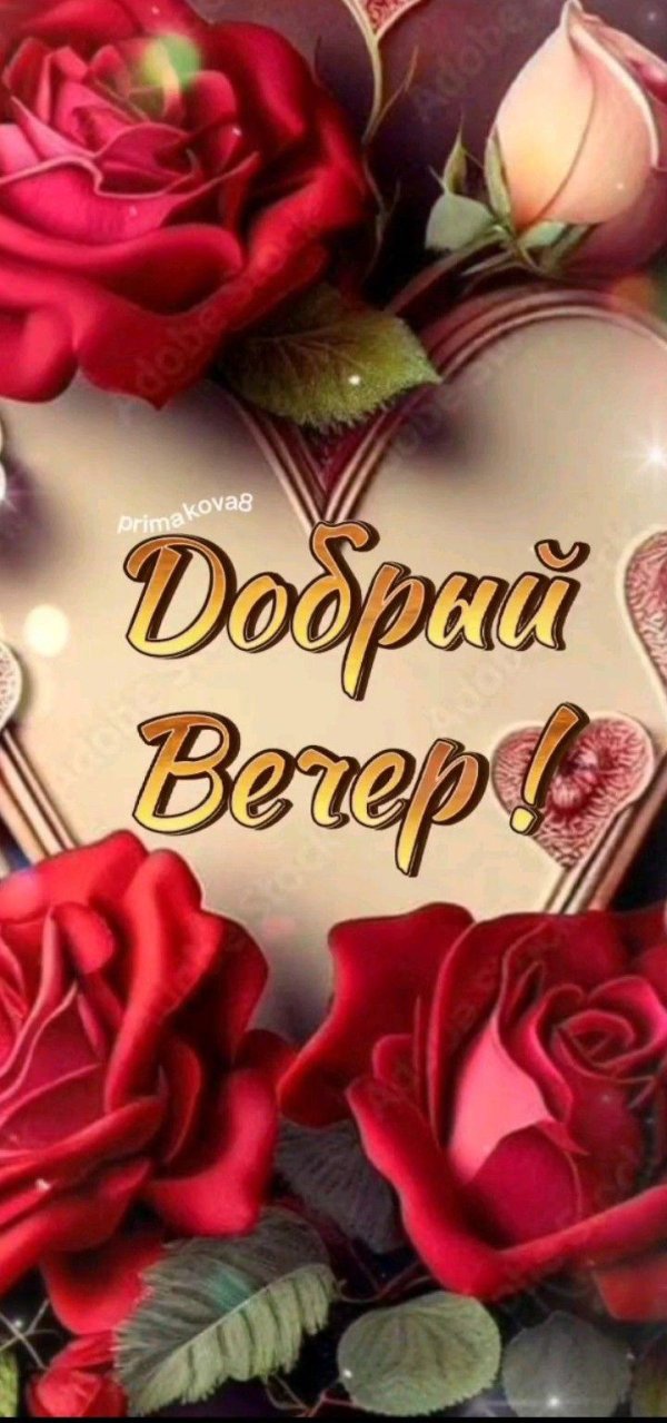 красивая открытка с добрым вечером