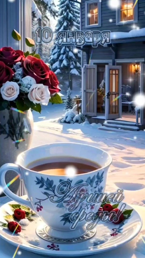 добрая зимнее утро
