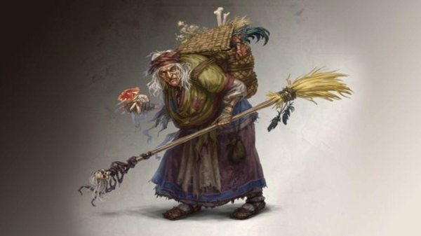 баба яга со ступой