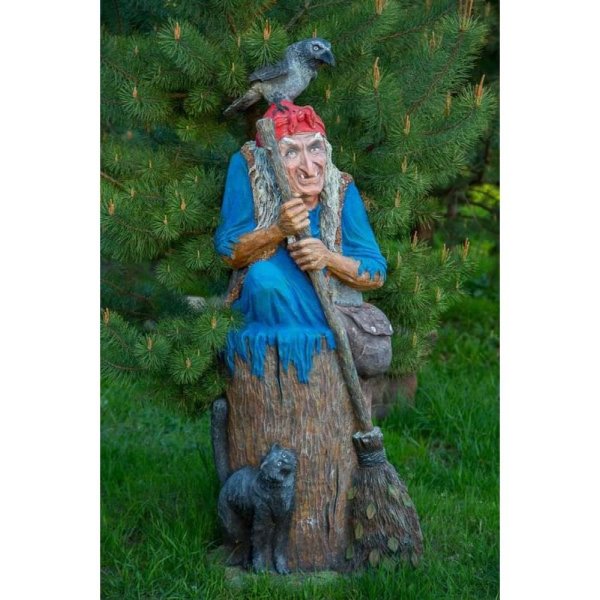 садовая фигура баба яга