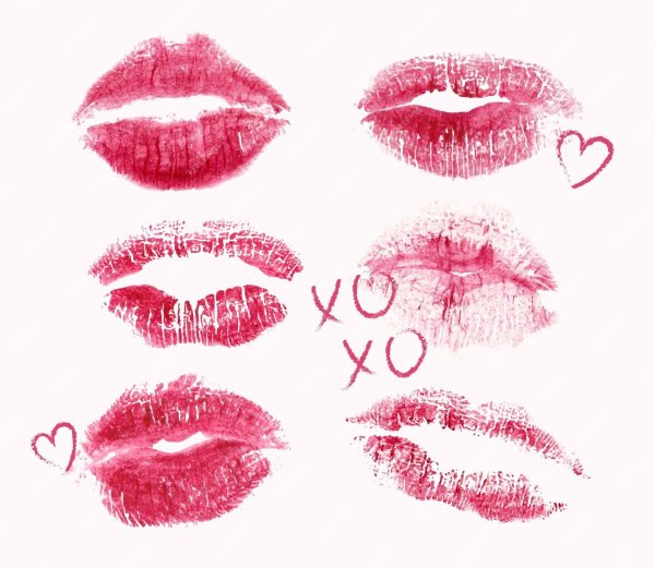 отпечатки губ