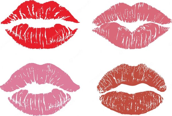 поцелуй помада