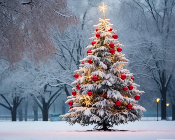 новогодний лес