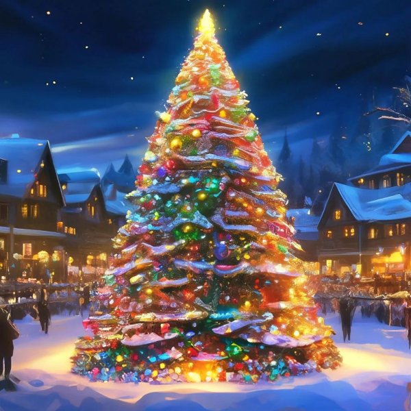 новогодний лес