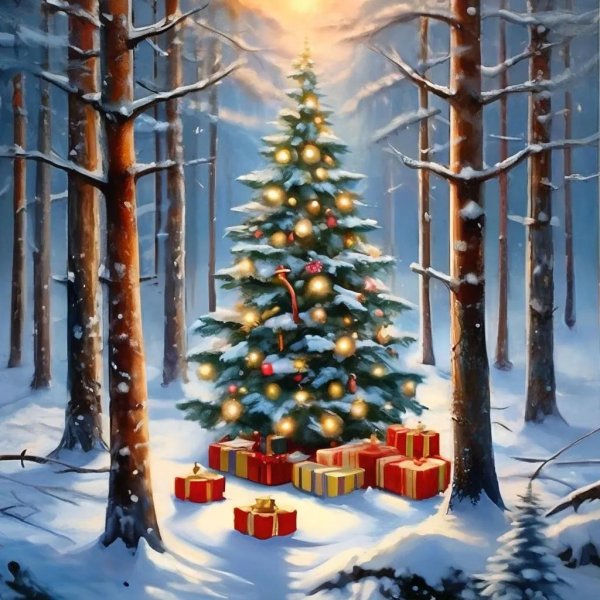 новогодний лес