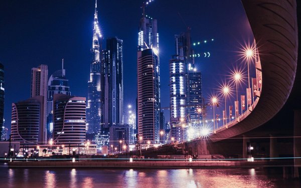 дубай марина небоскребы ночью