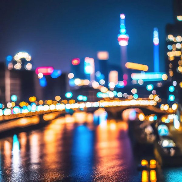 огни ночного города