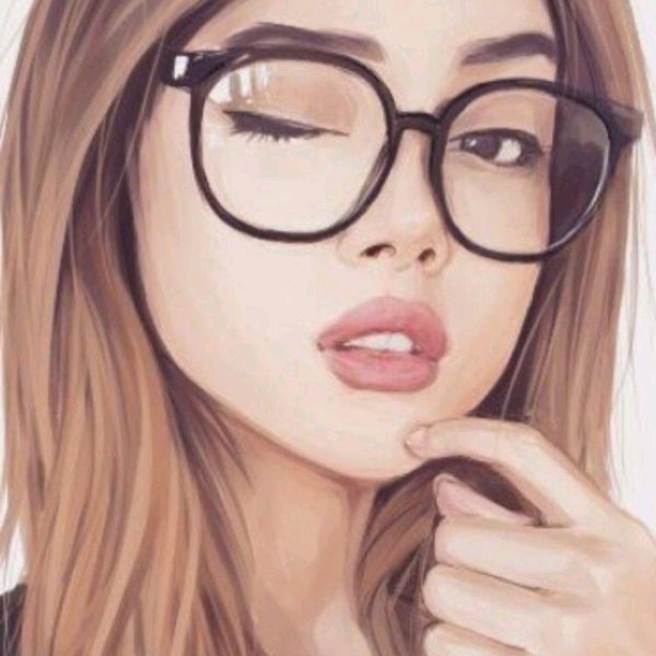 девушка в очках