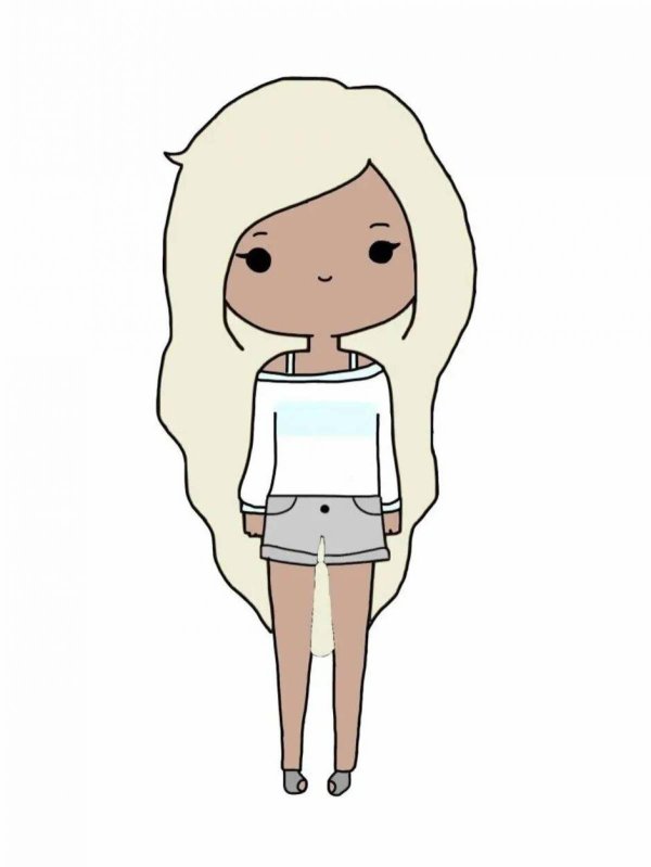 девочка рисунок для срисовки