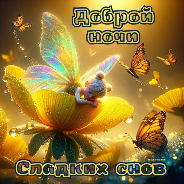 открытка спокойной ночи летняя