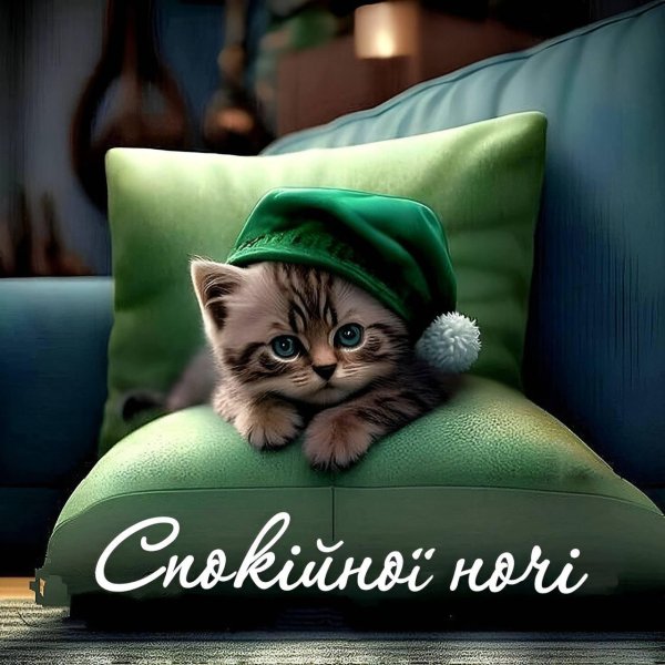 котики спокойной ночи