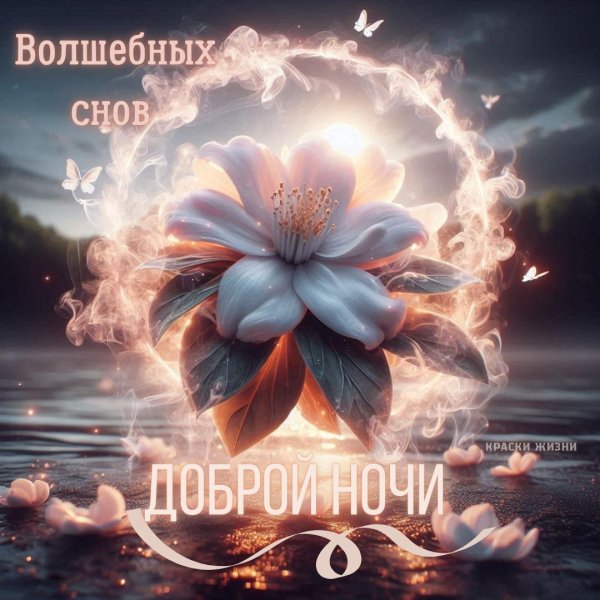 открытка доброй ночи красивая