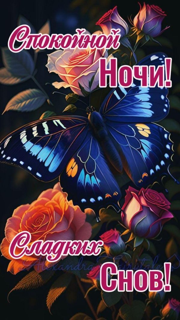 доброй ночи с бабочками