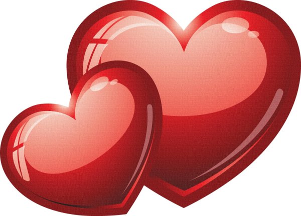 два сердечка