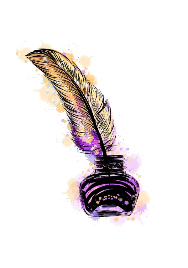 перо чернильница