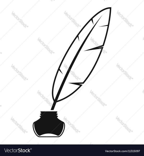 чернильница с пером