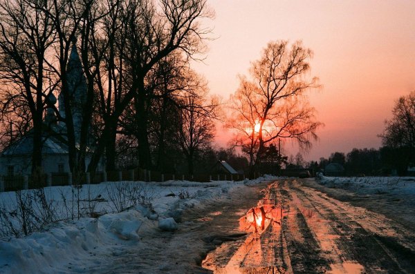 закат осень
